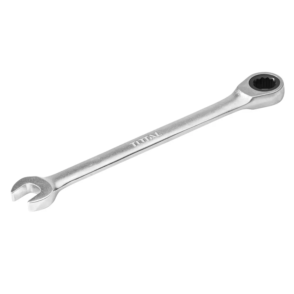 Total Ratchet Spanner Silver Chrome Plated, Matt Finish 16 mm Size and 210 mm Length, TCSPAR161