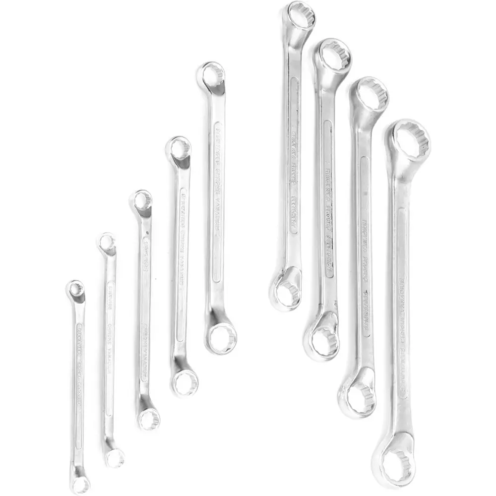 Taparia 9 Pcs Inch Series Ring Spanner Set Made of Chrome Finish and 42-48 HRC Hardness, RW 09