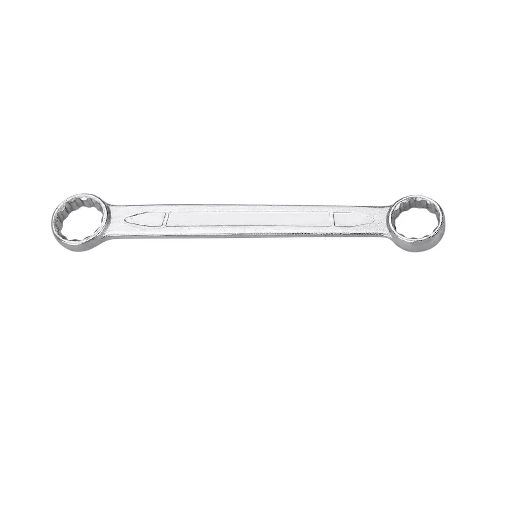Ajay 8 Pcs Flat Ring Spanner Set Silver Color Metal Body As Per IS:2029-1998/DIN 837 Specifications, 01301