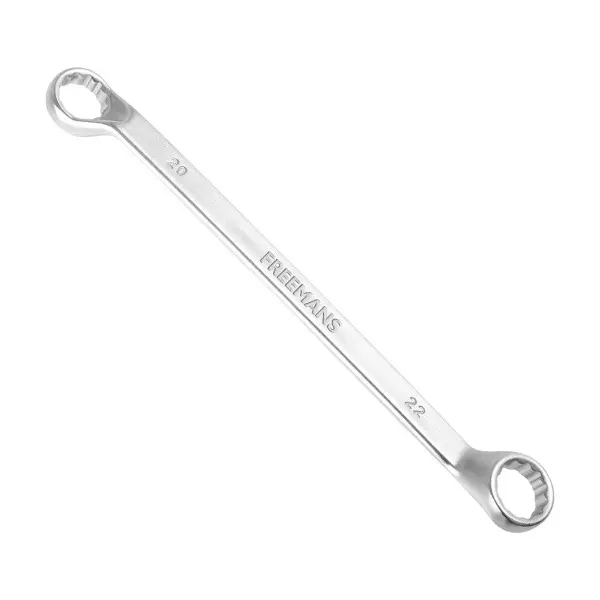 Freemans Ring Spanner Set Flat Panel Chrome Vanadium Steel, RSF12 (Set of 12)