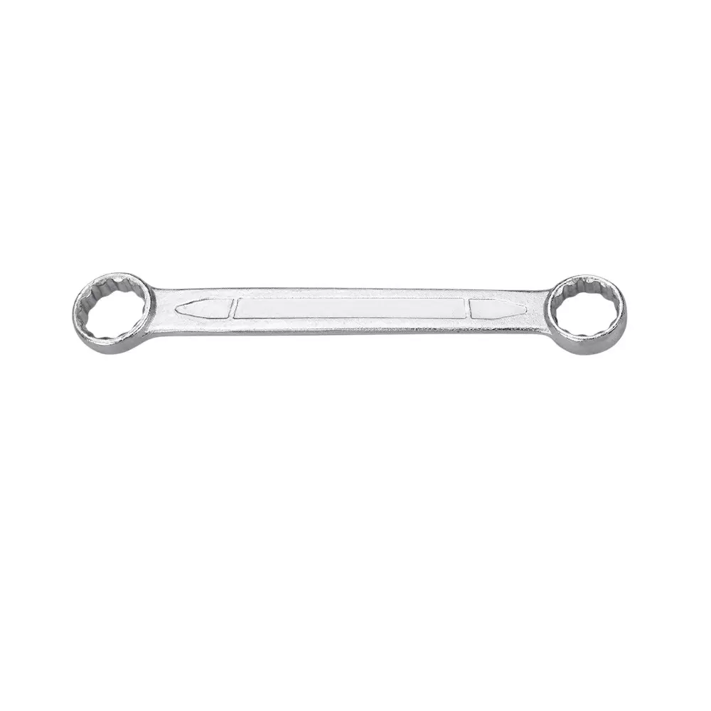 Ajay 12 Pcs Flat Ring Spanner Set Silver Color Metal Body As Per IS:2029-1998/DIN 837 Specifications, 01301