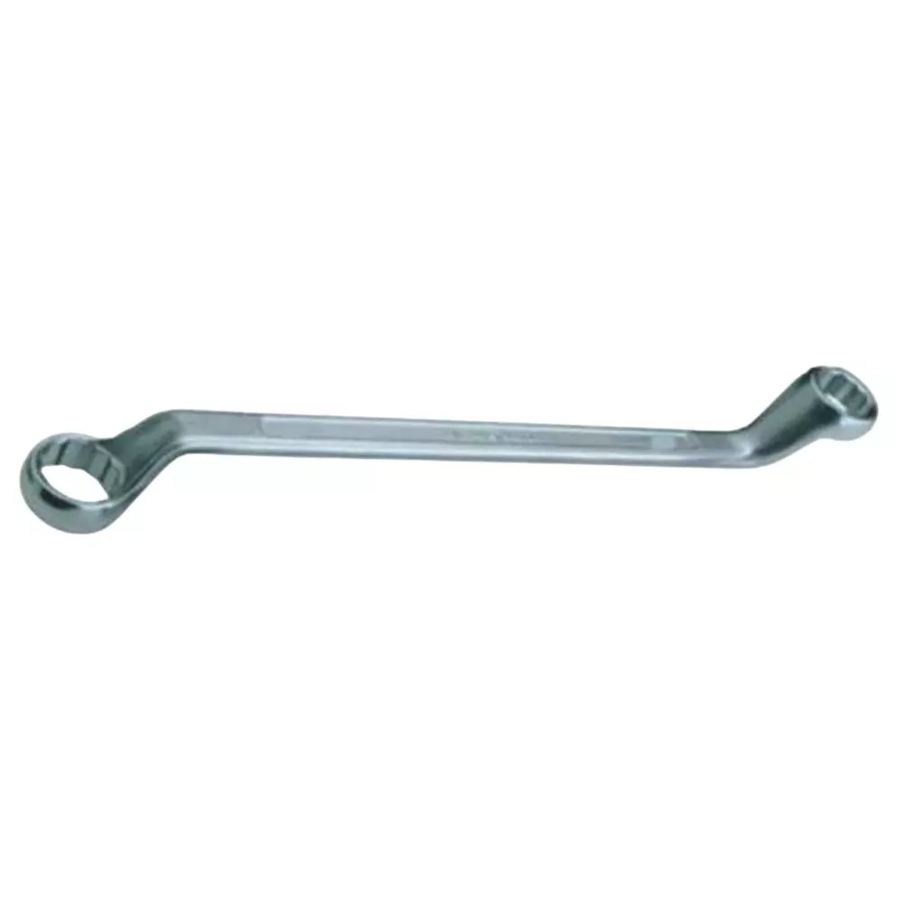 Jhalani Deep Offset Bi-Hexagonal Ring Spanner No.2 Size 36x38 mm Heavy Duty Chrome Vanadium Steel Sliver image 1
