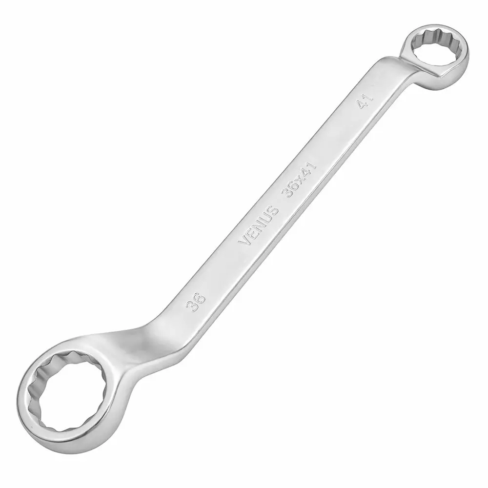 venus-heavy-duty-offset-ring-spanner-silver-12-point-ring-chrome-vanadium-steel-mirror-chrome-plated-36x41-mm-size-for-automove-industrial-use-ring-spanner-36x41