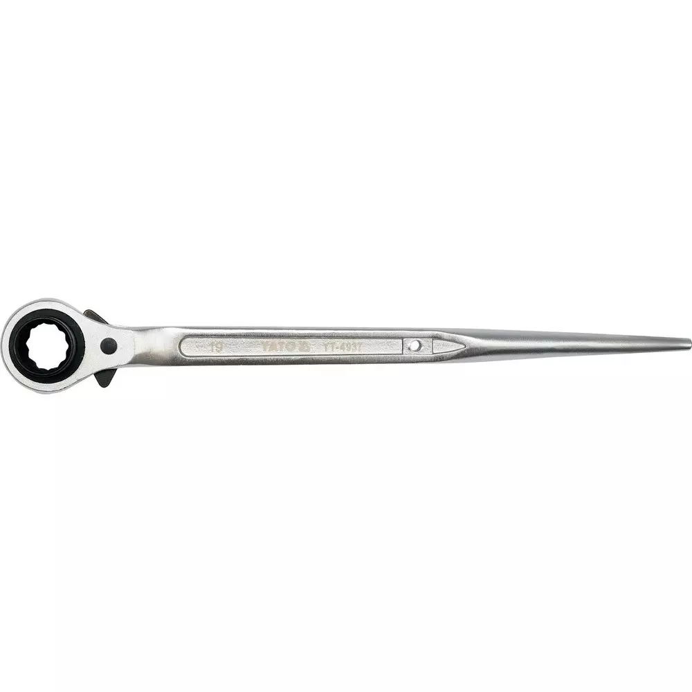 Yato GRD Double Socket Ratchet Handle 315 mm (12.40 inch) Length 32 Teeth Chrome Plated, Satin, YT-4937