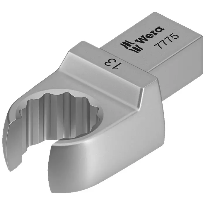 Wera Open Ring Spanner Insert 3/8 x 7/15 Inch (9 x 12 mm) Drive Size Silver for Industrial Use, 05078653001