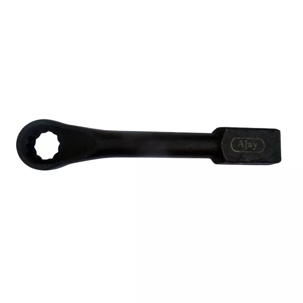 Ajay 48 mm Deep Offset Ring Spanner Heavy Duty Wrench with Strong Profile Handle and Double Striking End, 03101