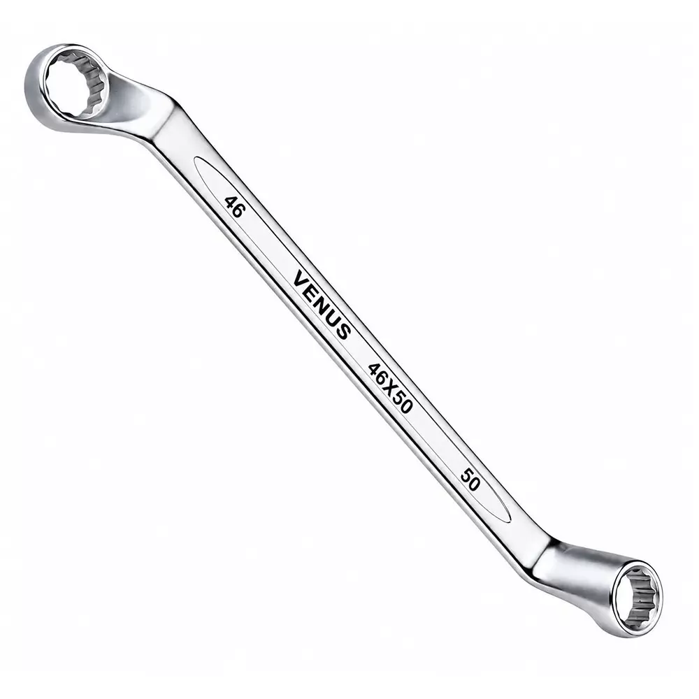 venus-heavy-duty-ring-spanner-silver-12-point-ring-chrome-vanadium-steel-mirror-chrome-plated-46x50-mm-size-for-automove-industrial-use-ring-spanner-45x50