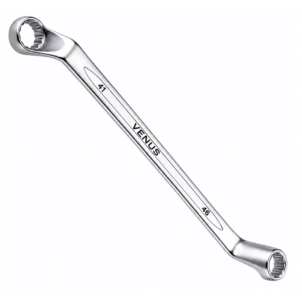 venus-heavy-duty-offset-ring-spanner-silver-12-point-ring-chrome-vanadium-steel-mirror-chrome-plated-41x46-mm-size-for-automove-industrial-use-ring-spanner-41x46