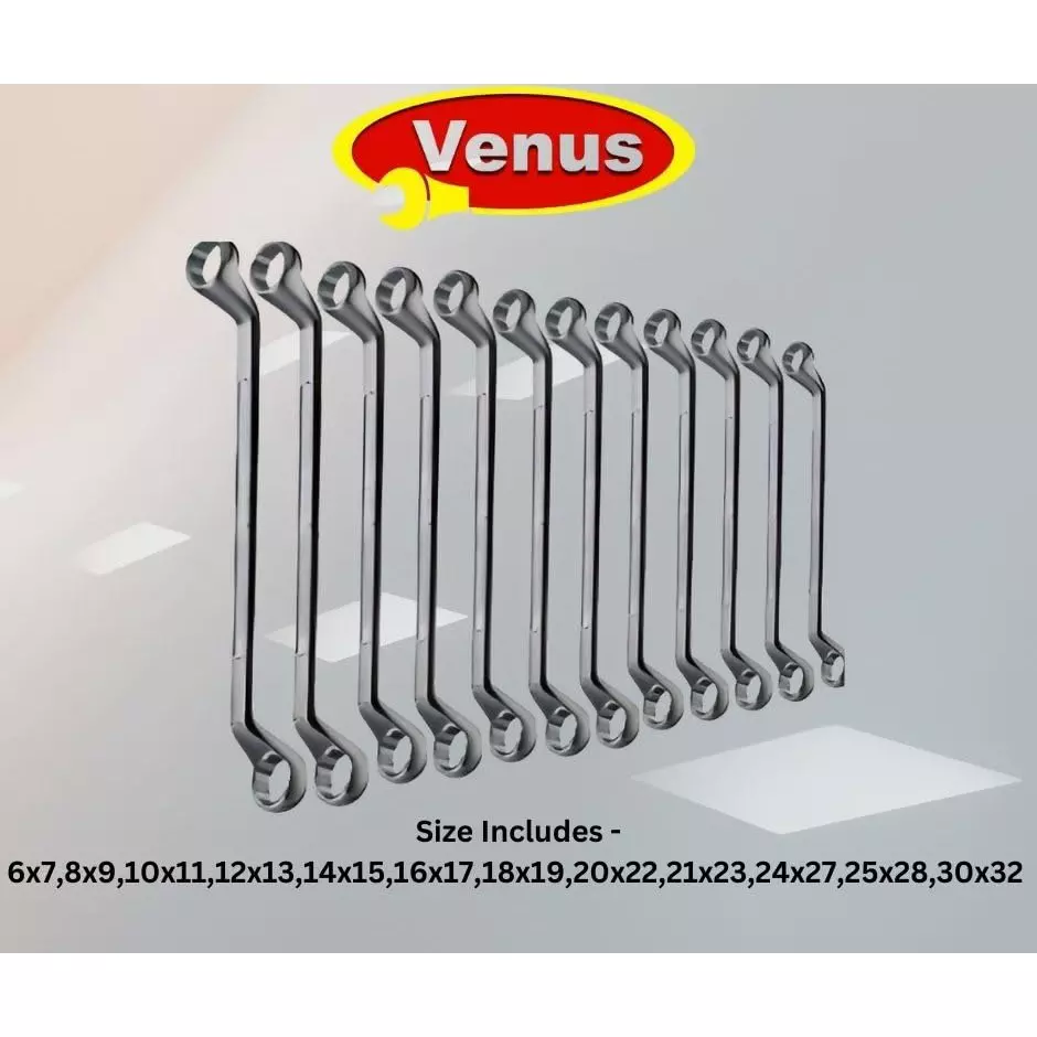 venus-heavy-duty-offset-ring-spanner-kit-12-pcs-silver-12-point-chrome-vanadium-steel-for-garage-workshop-use-venus-vmrs-12