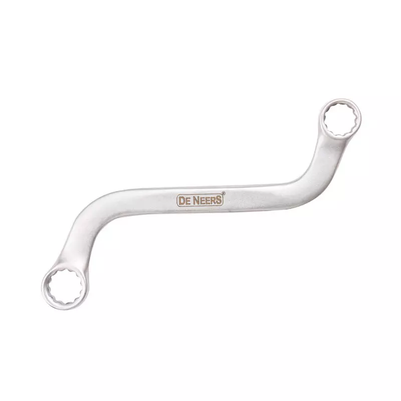 De Neers S-Shape Spanner Elliptical Mirror Finish Silver Chrome Vanadium Steel