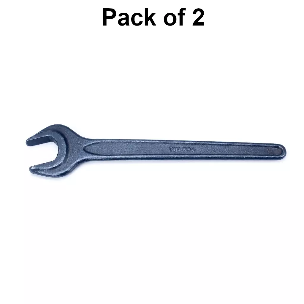 ajay-59-mm-single-open-end-spanner-made-of-carbon-steel-hardened-tempered-isi-marked-black-color-02501-pack-of-2