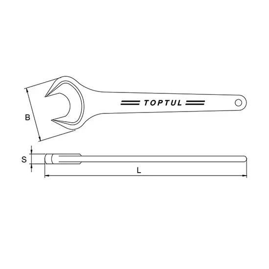toptul-single-open-end-wrench-34-mm-273-mm-length-aaat3434-pack-of-5-pcs