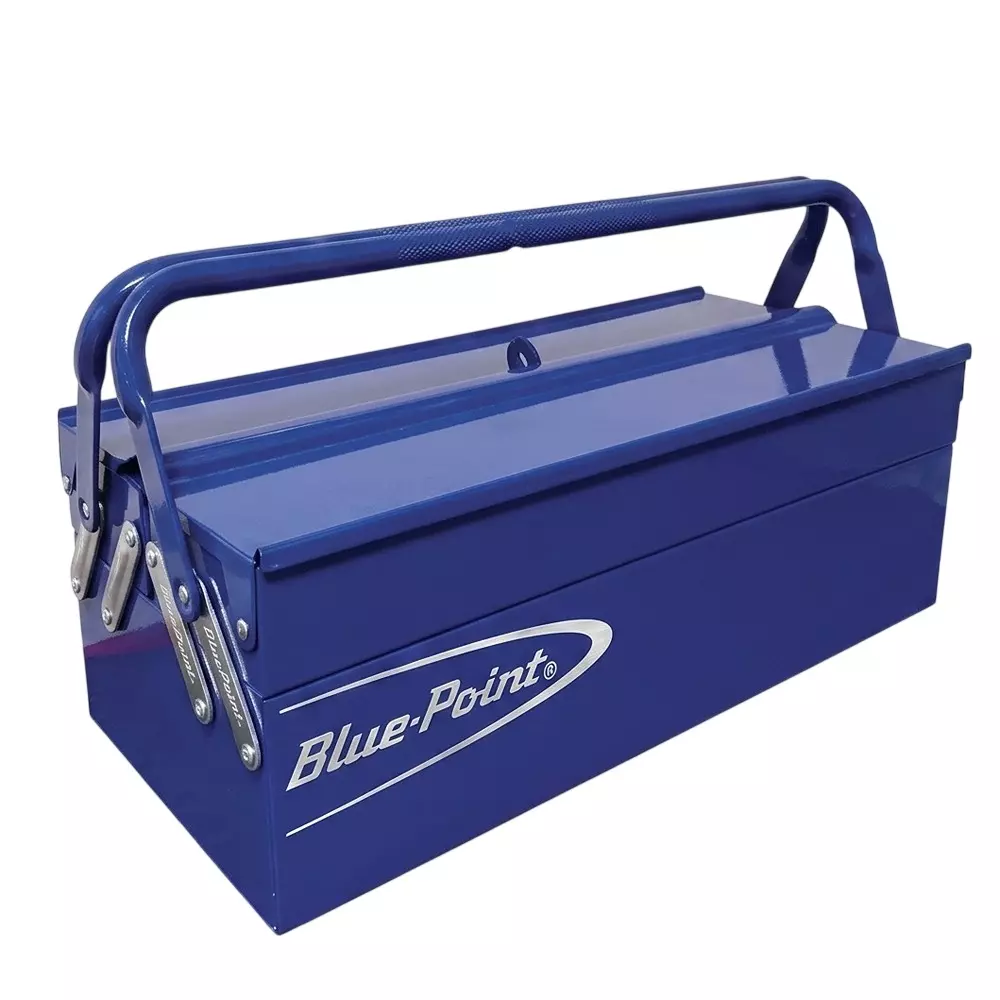 Blue-Point 3 Trays Cantilever Tool Box Blue Color with 20 Kg Load Capacity and Padlock Design Cover, BLPCTK2B