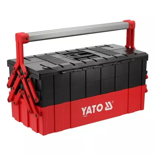 Yato Five Cantilever Foldable Tool Box 30 Kg Maximum Load Capacity and 460x265x208 mm Size, YT-08978