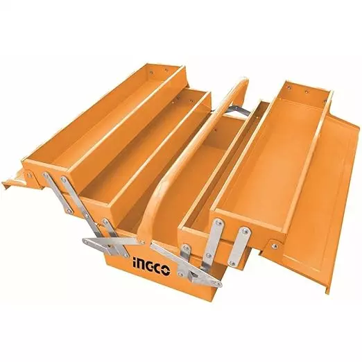 Ingco Cantilever Tool Box 3 Layer Steel Body and Size 473x215x246 mm, HTB03