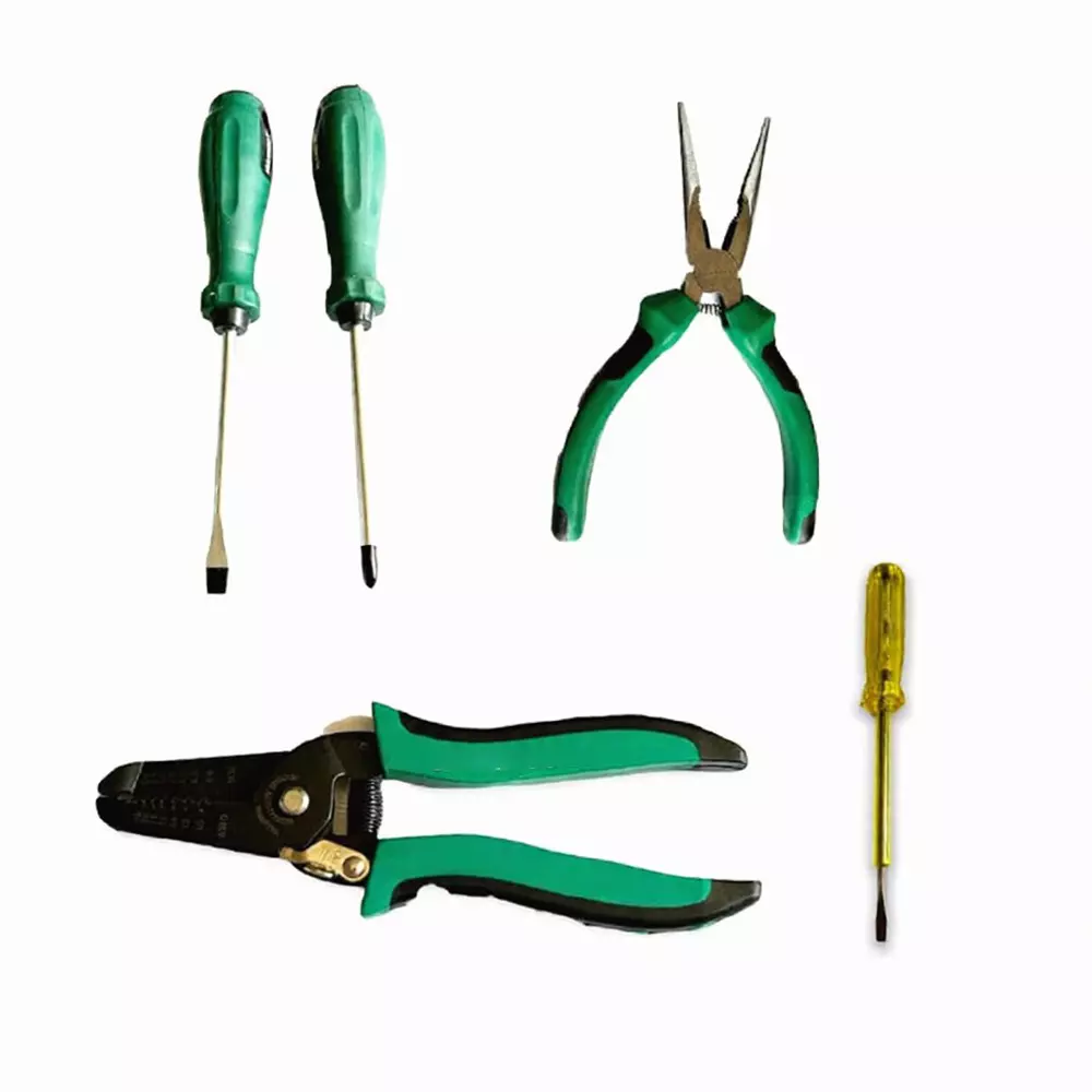 Jawsons Electrical DIY Tool Kit Stainless Steel Durable & Corrosion Resistant with Chrome Finish (Set of 5 Pcs)