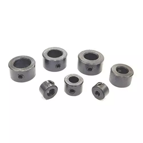 Assorts Imperial Size Set Drill Stopper Collar Set with Allen Wrench Alloy Steel 3, 5, 6,8,10,11 and 12 mm (Pack of 7)