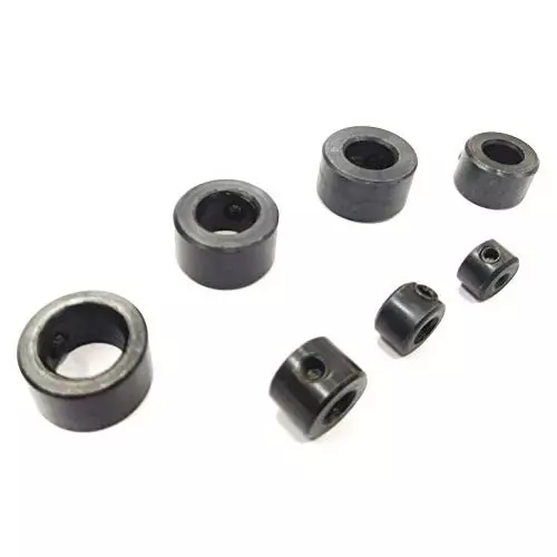 Assorts Imperial Size Set Drill Stopper Collar Set with Allen Wrench Alloy Steel 3, 5, 6,8,10,11 and 12 mm (Pack of 7)