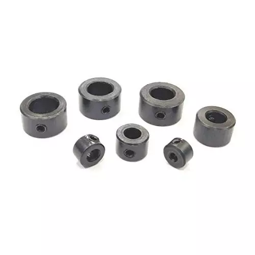 Assorts Both Metric & Imperial Drill Stopper Collar Set with Allen Wrench Alloy Steel 3, 5, 6,8,10,11 and 12 mm (Pack of 7)