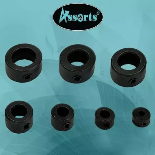 Assorts Metric Size Set Drill Stopper Collar Set with Allen Wrench Alloy Steel 3, 5, 6,8,10,11 and 12 mm (Pack of 7)