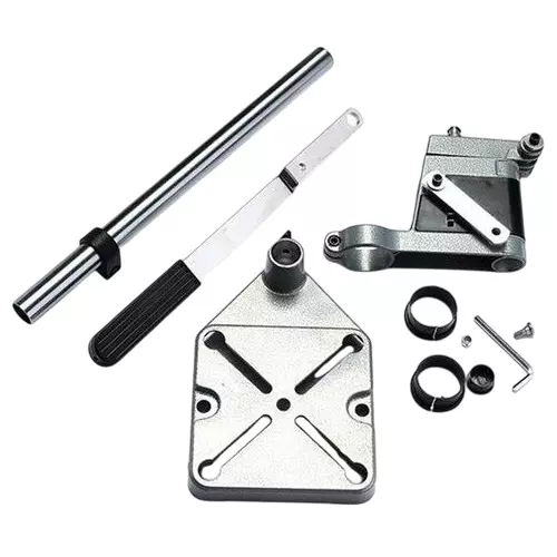 Saente Hand Drill Stand Without Drill Machine 44 mm (1.7 inch) Chuck Size Aluminium Base Black & Silver