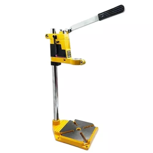 Malfah Enterprises Drill Stand Durable Metal 43 mm (1.7 Inches) Chuck Size Yellow & Black, MPDS-500