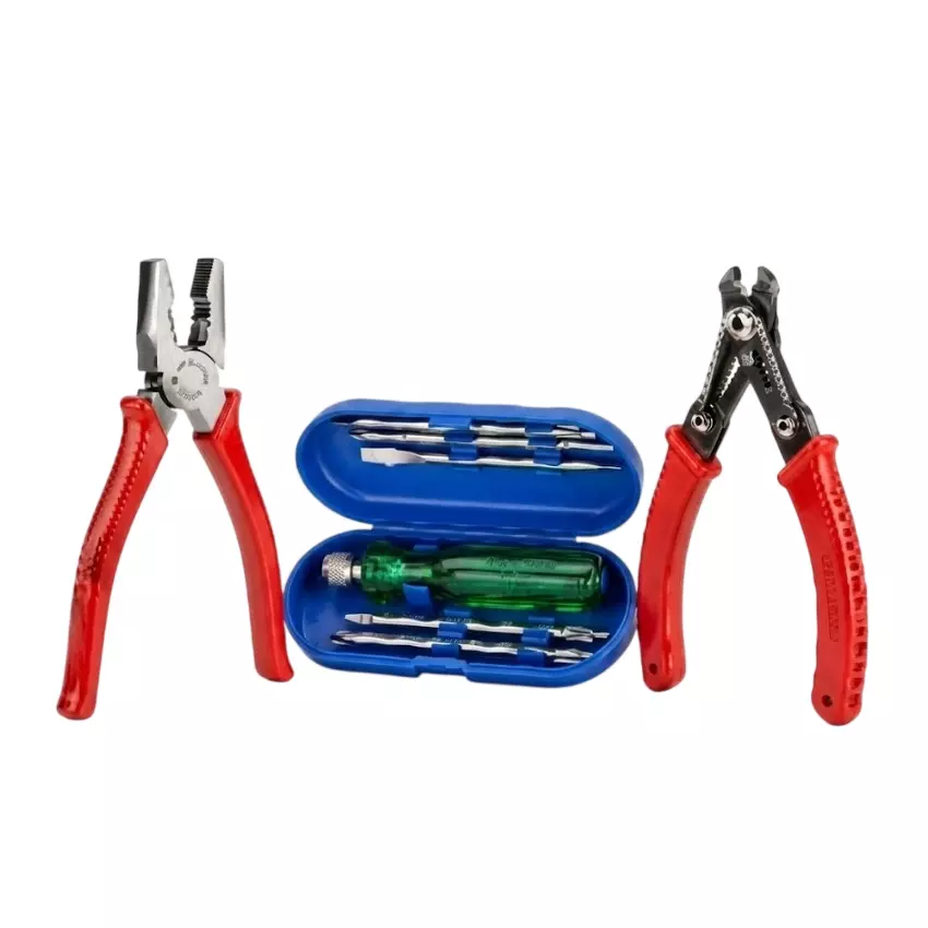 Eastman Tools 7 Pcs Combination Plier, Wire Stripper Cutter and 5 Pcs Screwdriver Kit for DIY, Domestic & Professional Use, Electricalkit_M