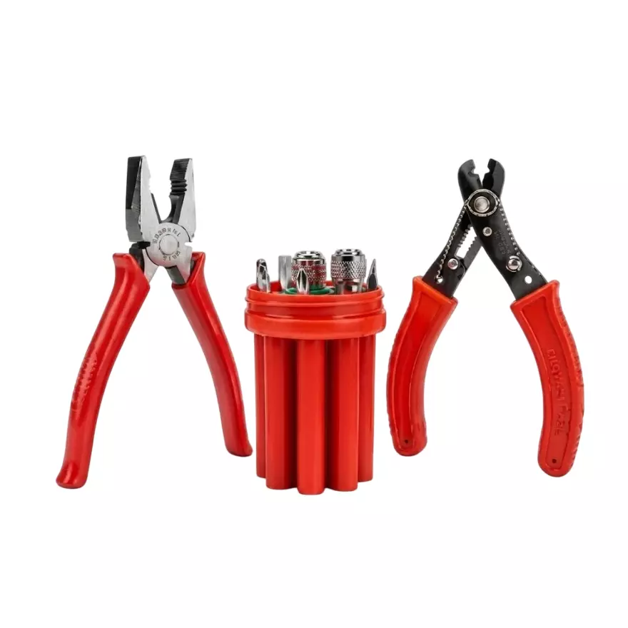 Eastman Tools 10 Pcs Combination Plier, Wire Stripper Cutter and 8 Pcs Screwdriver Kit for DIY, Domestic & Professional Use, Electricalkit_H