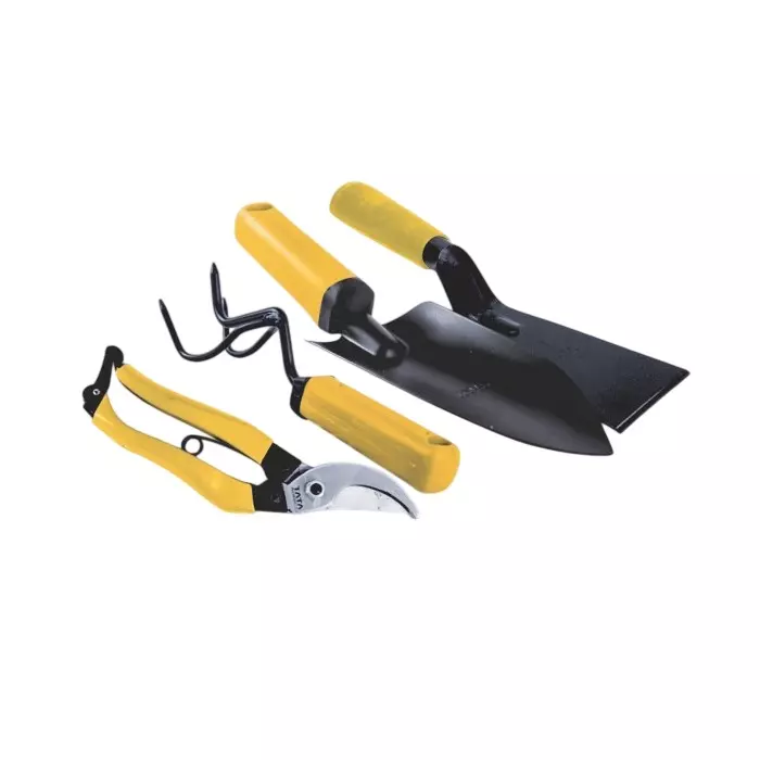 Tata Agrico 4 Pcs Garden Tool Set with Hardened Steel Blade and PVC Plastic Handle for Working in Garden, GTS092