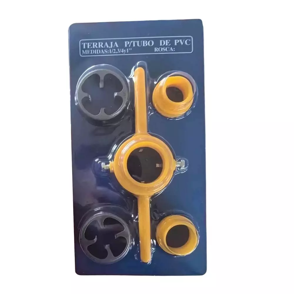 DY TOOLS Pipe Thread Tool Maker Set Yellow for Plastic Pipe Threading (Set of 6 Pcs)