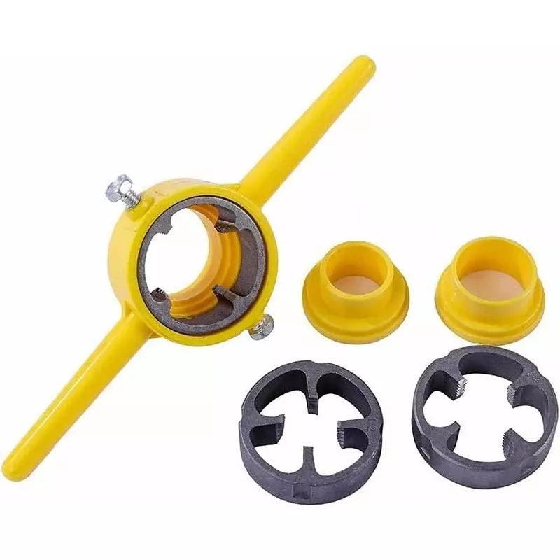 DY TOOLS Pipe Thread Tool Maker Set Yellow for Plastic Pipe Threading (Set of 6 Pcs)