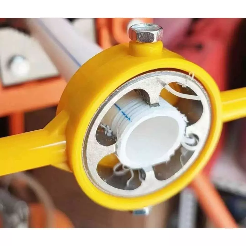 DY TOOLS Pipe Thread Tool Maker Set Yellow for Plastic Pipe Threading (Set of 6 Pcs)