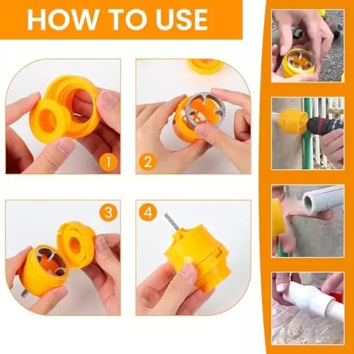 DY TOOLS Pipe Threading Dies Cotton 12.7, 19 & 25 mm Size for PVC & Plastic Pipe (Pack of 3)