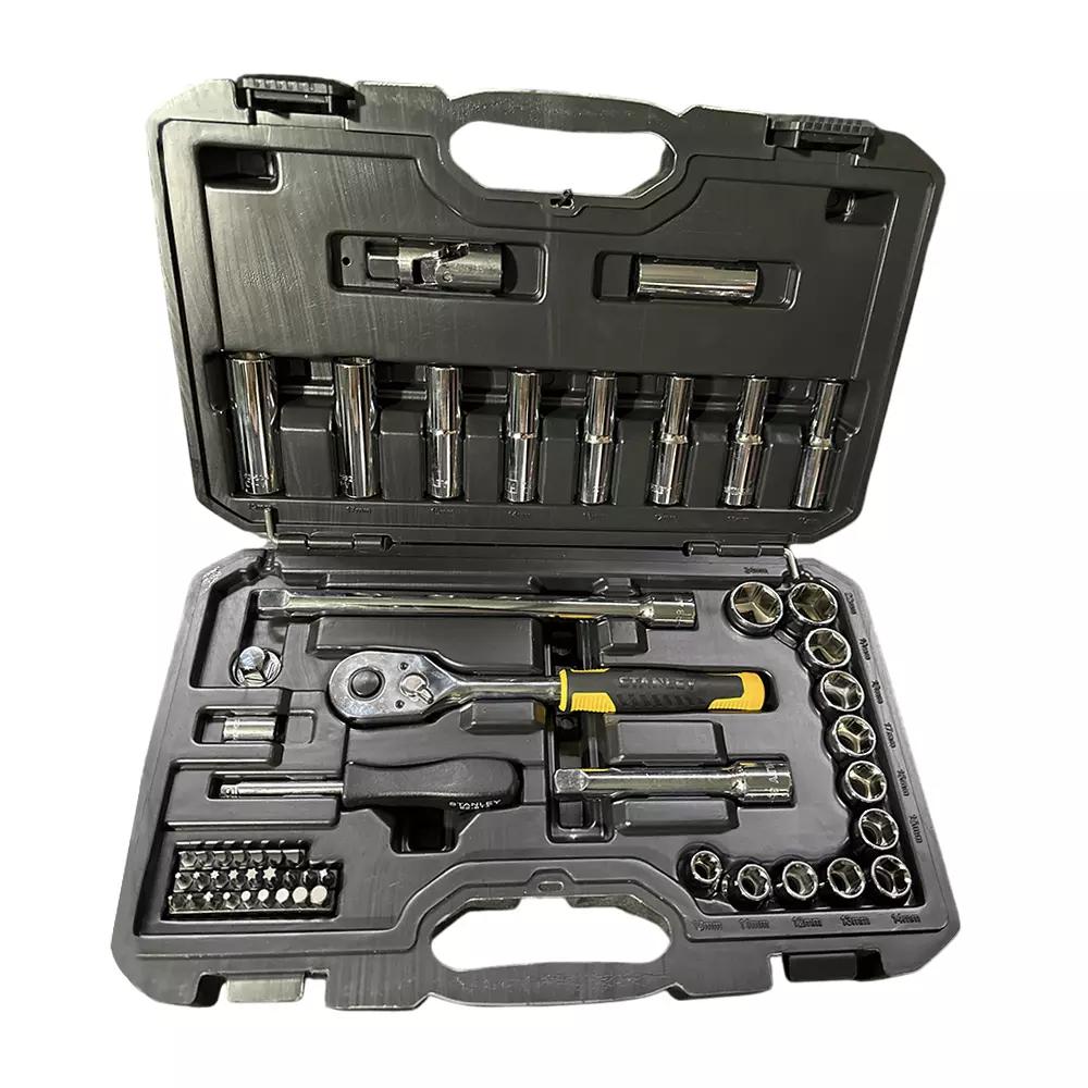 STANLEY 12.7 mm (1/2 Inch) Pear Head Ratchet Set Metric, STMT45506 (Set of 53)