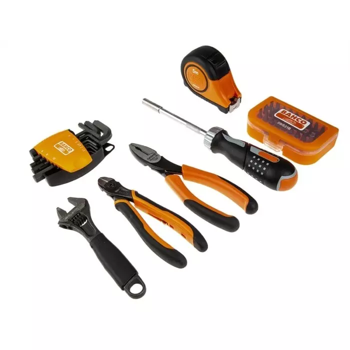 Bahco 51 Piece Fabric Tool Folder Tool Kit with Case, 4750FB5BFF1