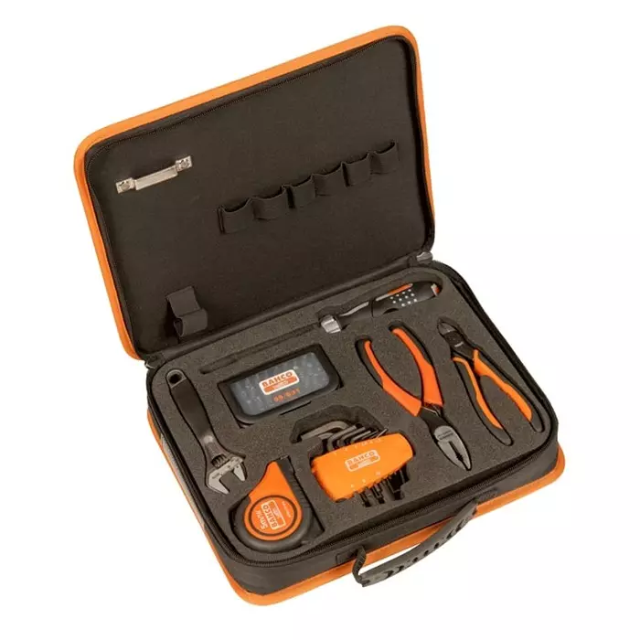 Bahco 51 Piece Fabric Tool Folder Tool Kit with Case, 4750FB5BFF1