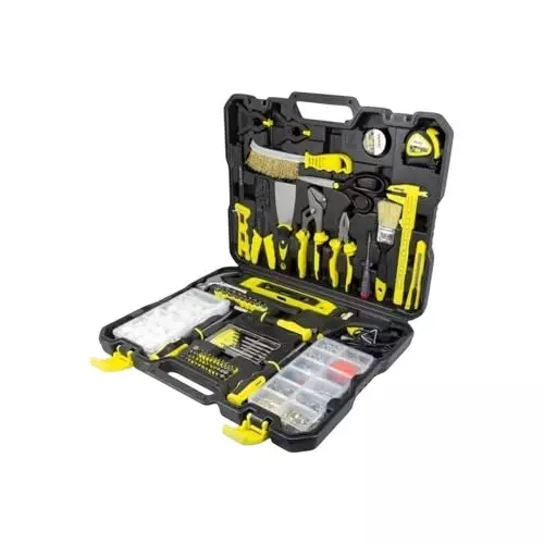WMC 1001 Piece Professional Home Tool Kit Set with Screwdrivers, Wrenches, Sockets, Bits & Durable Storage Case, Black & Yellow