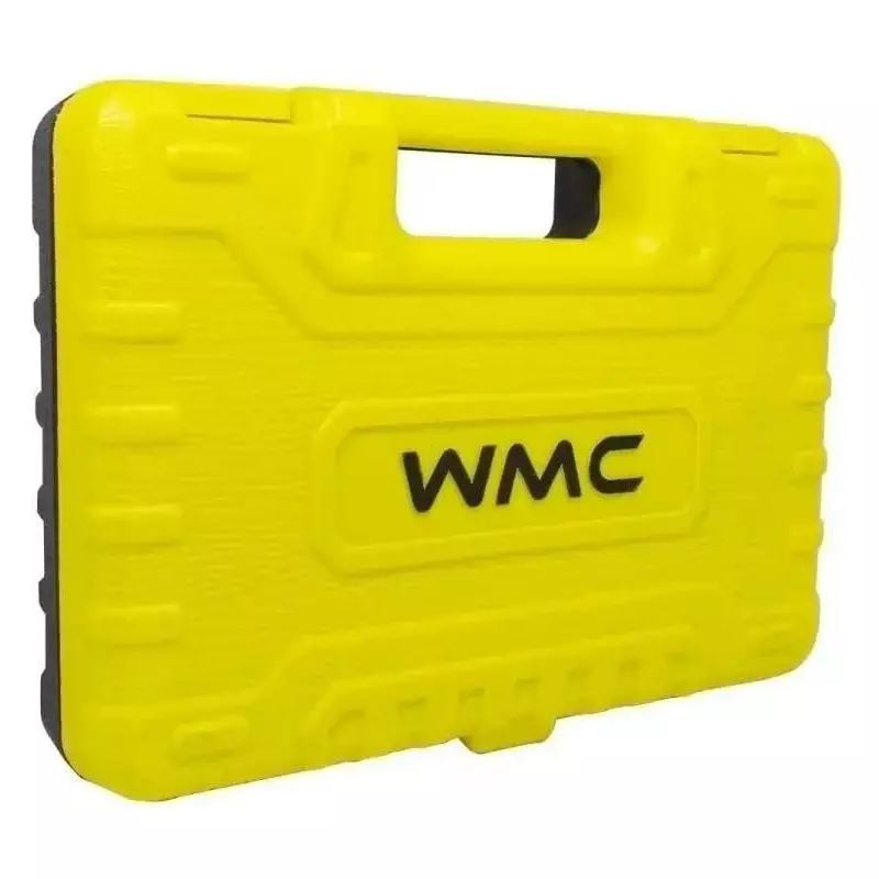 WMC 53 Piece Socket and Ratchet Set 6.35 mm (1/4 inch) Drive Size Chrome Vanadium Steel, Chromium Molybdenum Steel Black & Yellow