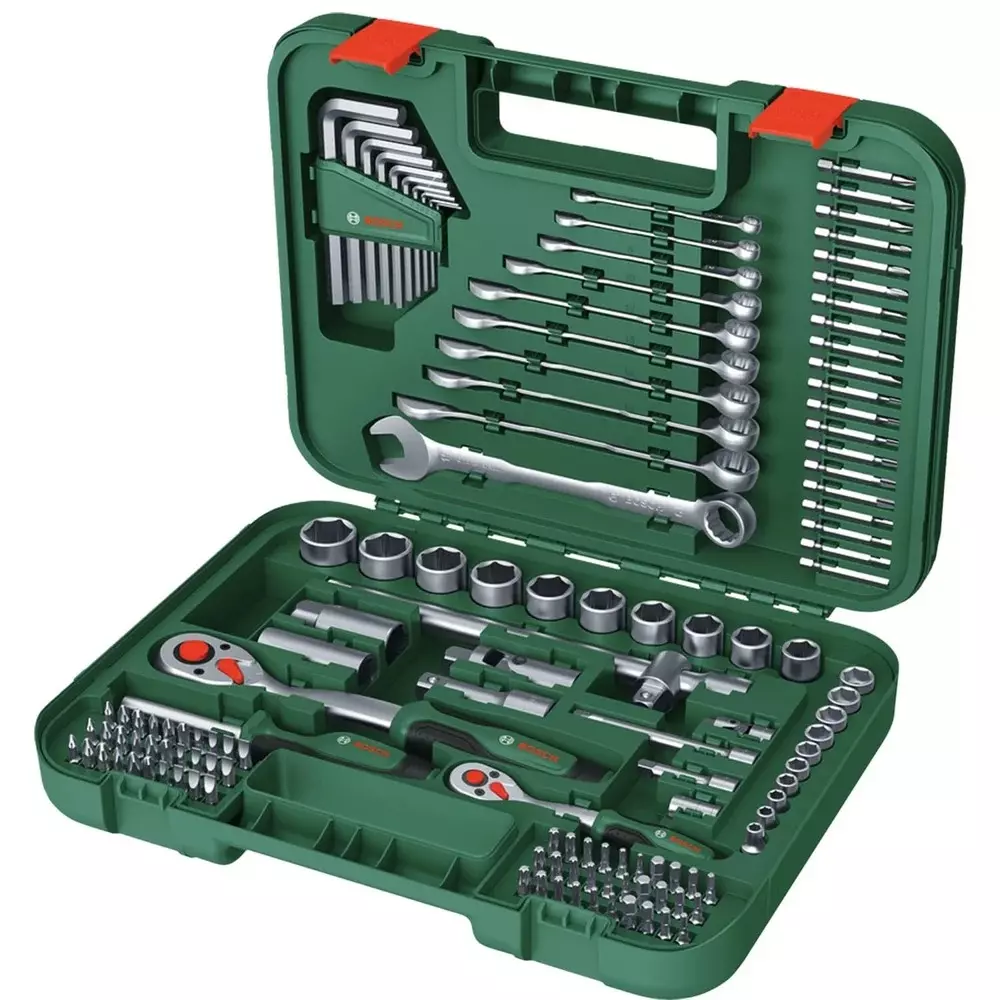 bosch-132-pcs-hand-tool-kit-mixed-drive-silver-green-color-for-home-garage-workshops-1600a02z9b