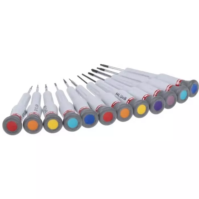 Facom 12 Piece Electronics Tool Kit with Case, MT.RS2