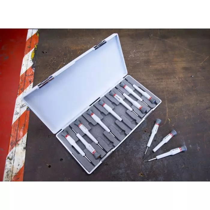 Facom 12 Piece Electronics Tool Kit with Case, MT.RS2