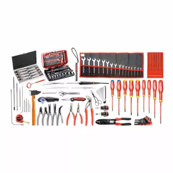 Facom 120 Piece Electro-Mechanical Tool Kit with Bag, BSR20.EM41A