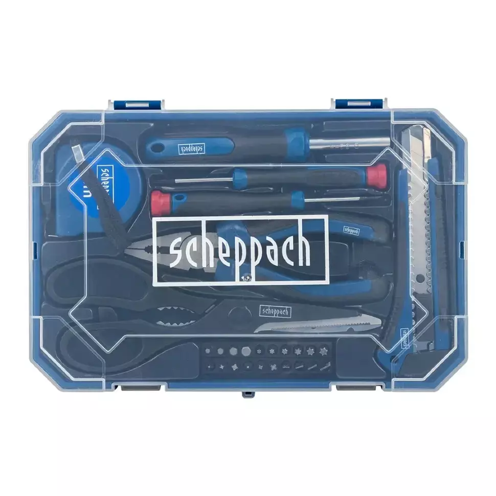 Scheppach 27 Pcs Tool Set for Basic Plumbing and Household Tasks, Sch-2271K