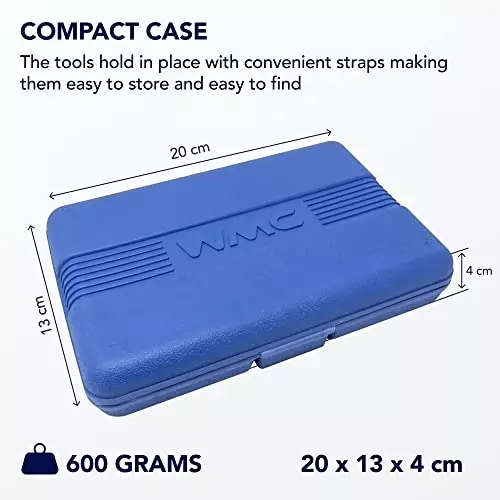 WMC 21 Piece Hand Tool Kit With Compact Carry Case Hex Head Style Chrome Vanadium Steel Black & Yellow