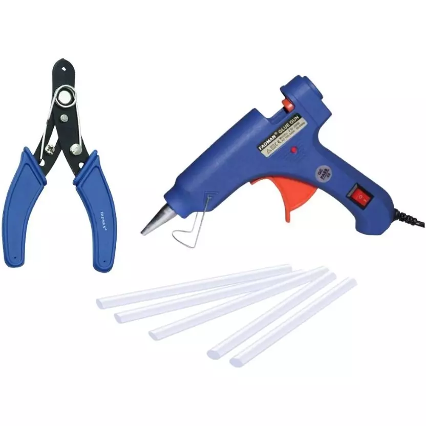 Fadman 3 in 1 Standard Temperature 20 W Electronic Glue Gun with Soldering Iron Combo Kit Blue, GG3PK1