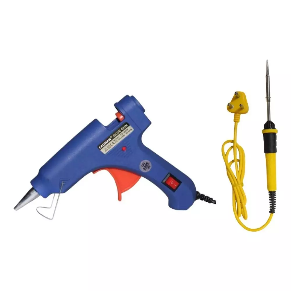 Fadman Standard Temperature 20 W Electronic Glue Gun with Soldering Iron Combo Kit Multicolor, GGE1A-2