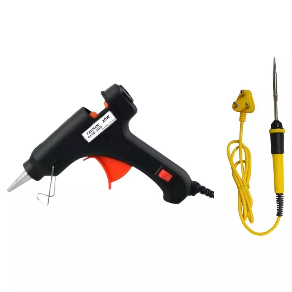 Fadman Standard Temperature 20 W Electronic Glue Gun with Soldering Iron Combo Kit Multicolor, GGEA-2