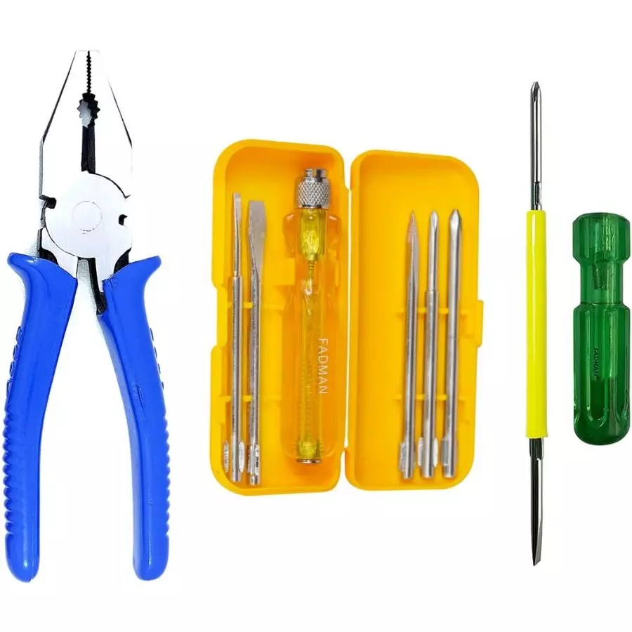 Fadman 5 in 1 & 2 in 1 Screwdrive Sets & Plier Metal Multicolor Home and Professional Use