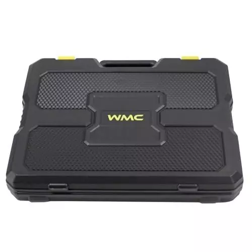 WMC 1001 Piece Tool Kit with Carrying Case Ergonomic Design Chrome Vanadium Finish Flathead, Phillips, Standard Black & Yellow