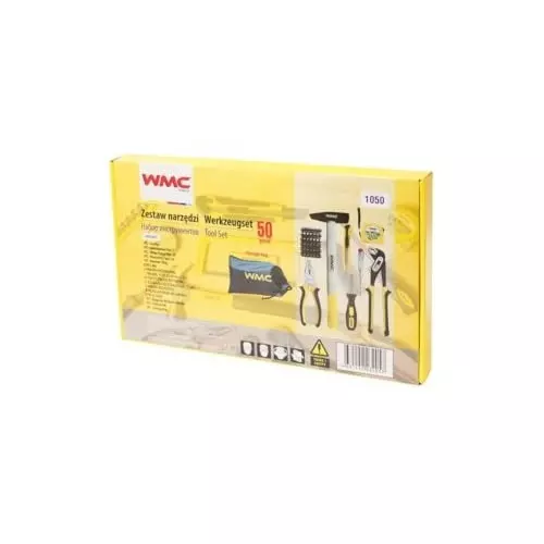 WMC 50 Piece Hand Tool Set Torx Magnetic Tip Chrome Vanadium Steel, Plastic Black & Yellow